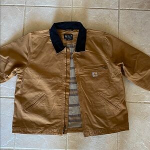Carhartt Men’s Brown Jacket with Black Collar